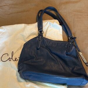 Cole Haan Navy Leather Shoulder Bag